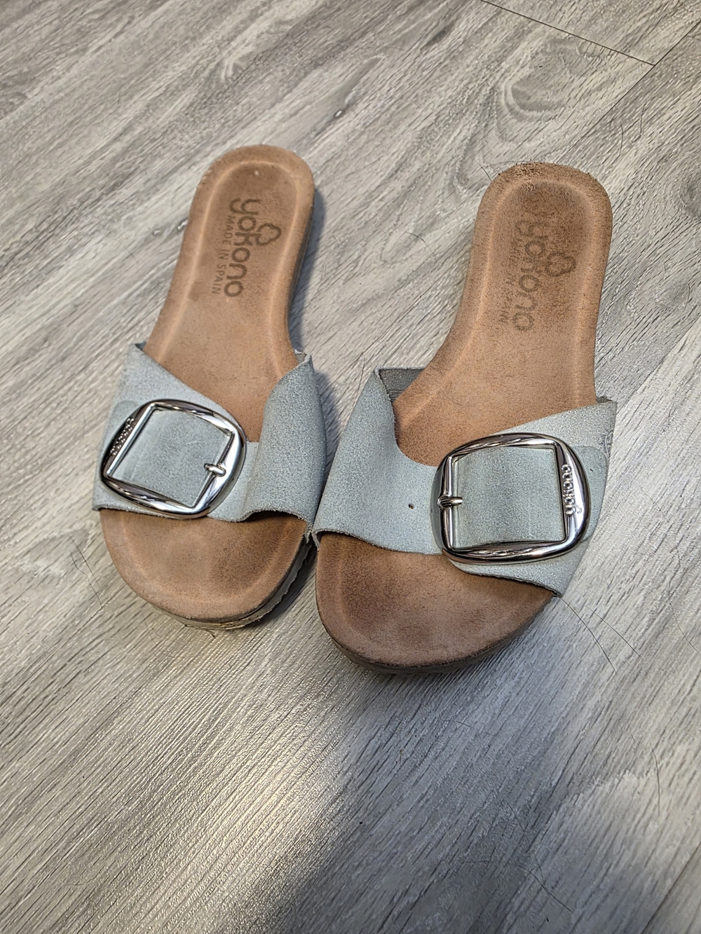 Yokono Sandals with Shiny Silver Buckle